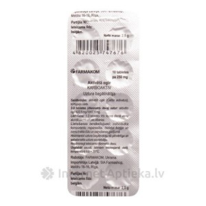 Aktyvinta anglis, 10 tablečių po 0,25g.